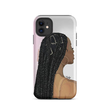 Load image into Gallery viewer, "Just a Black Girl in her Braids" iPhone Case