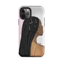 Load image into Gallery viewer, "Just a Black Girl in her Braids" iPhone Case
