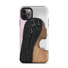 Load image into Gallery viewer, "Just a Black Girl in her Braids" iPhone Case