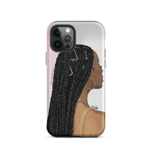Load image into Gallery viewer, "Just a Black Girl in her Braids" iPhone Case