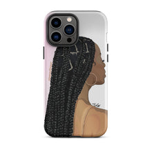 Load image into Gallery viewer, "Just a Black Girl in her Braids" iPhone Case