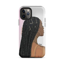 Load image into Gallery viewer, "Just a Black Girl in her Braids" iPhone Case