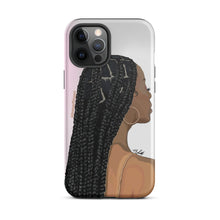 Load image into Gallery viewer, "Just a Black Girl in her Braids" iPhone Case