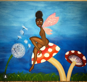 "Fairy Black Fairy Proud" Original Painting