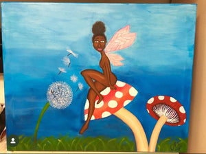"Fairy Black Fairy Proud" Original Painting