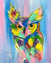 Load image into Gallery viewer, &quot;Colorful Owl&quot; Original Painting
