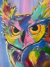 Load image into Gallery viewer, &quot;Colorful Owl&quot; Original Painting
