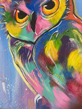 Load image into Gallery viewer, &quot;Colorful Owl&quot; Original Painting
