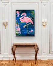 Load image into Gallery viewer, &quot;Feelin&#39; Fancy Flamingo&quot; Original Painting
