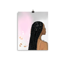 Load image into Gallery viewer, &quot;Just a Black Girl in her Braids&quot; Poster Print
