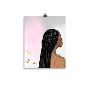 "Just a Black Girl in her Braids" Poster Print