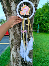 Load image into Gallery viewer, “Unicorn Dreams&quot; Dreamcatcher
